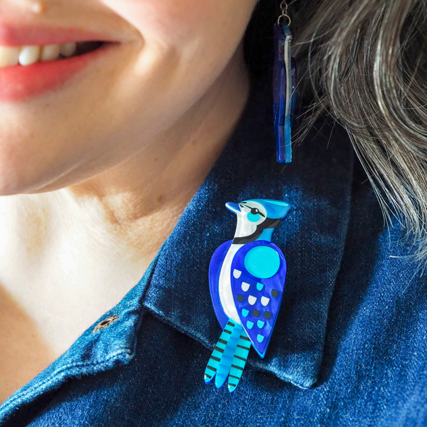 Erstwilder x Pete Cromer The Boisterous Blue Jay Brooch ~North America Collection~