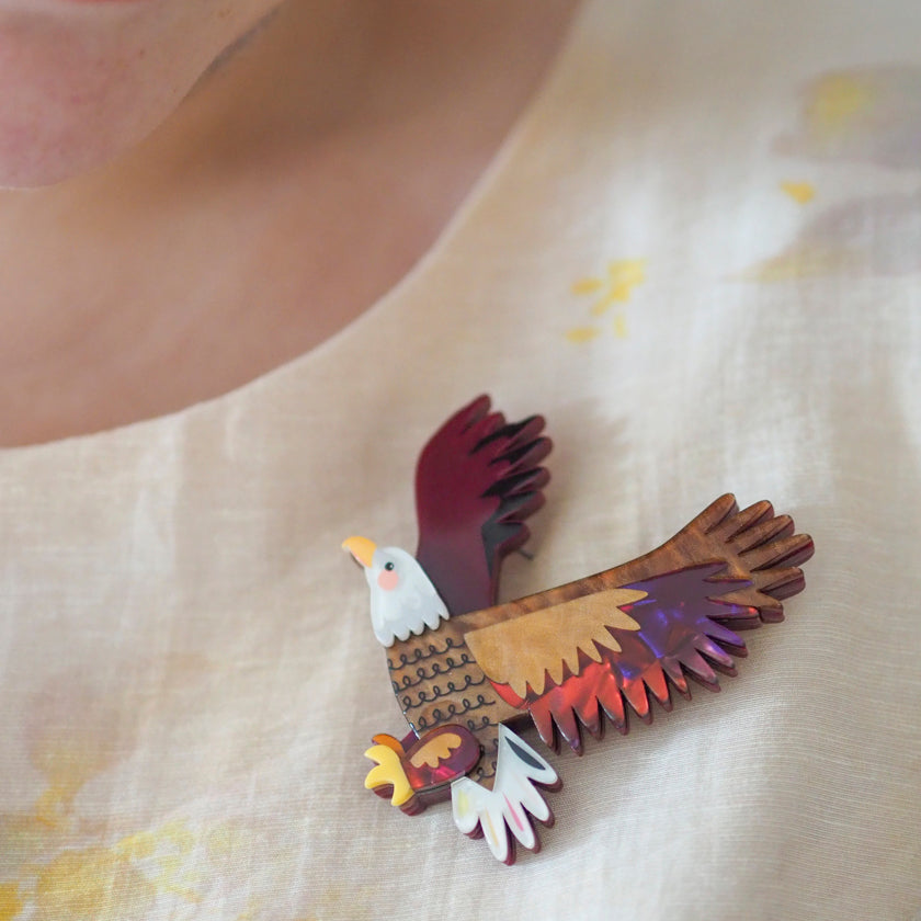 Erstwilder x Pete Cromer The Bold Bald Eagle Brooch ~North America Collection~