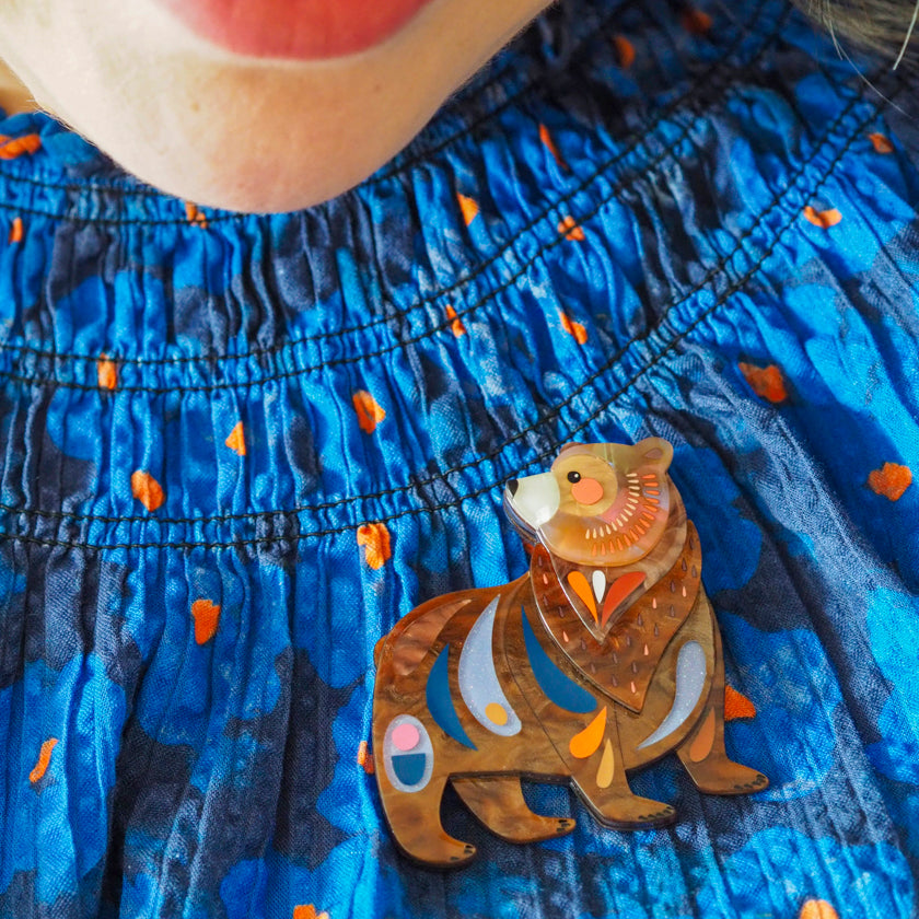 Erstwilder x Pete Cromer The Brawny Brown Bear Brooch ~North America Collection~