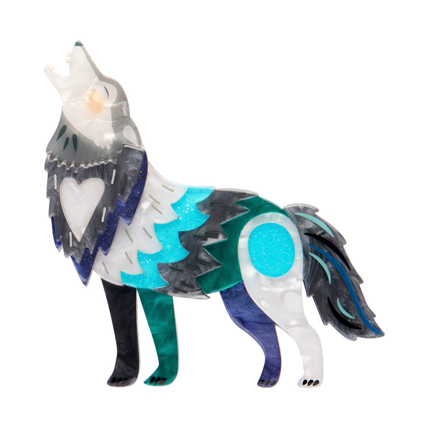 Erstwilder x Pete Cromer The Gallant Gray Wolf Brooch ~North America Collection~