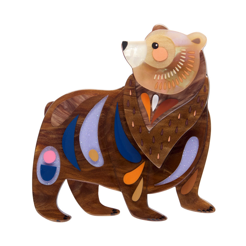Erstwilder x Pete Cromer The Brawny Brown Bear Brooch ~North America Collection~