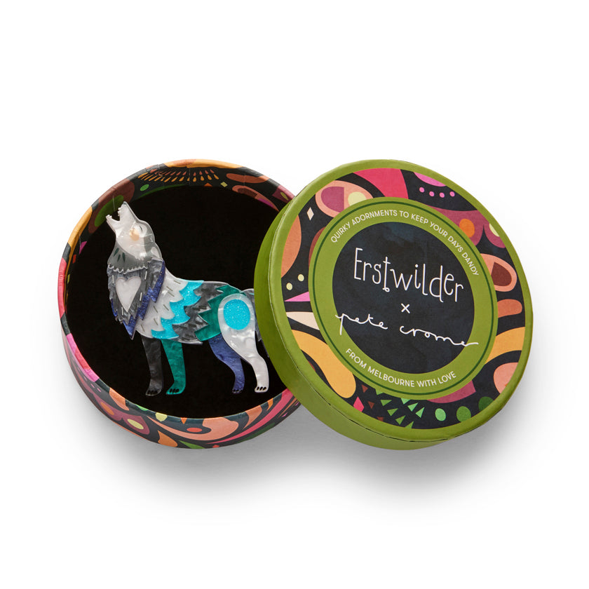 Erstwilder x Pete Cromer The Gallant Gray Wolf Brooch ~North America Collection~