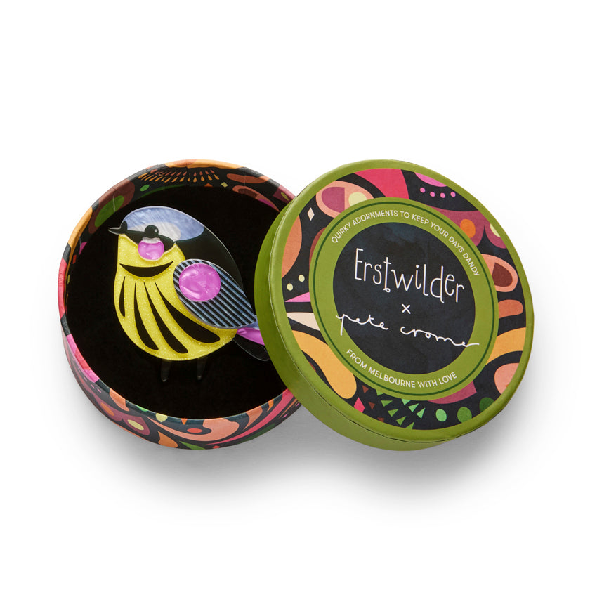 Erstwilder x Pete Cromer The Melodious Magnolia Warbler Brooch *GIFT WITH PURCHASE ONLY*