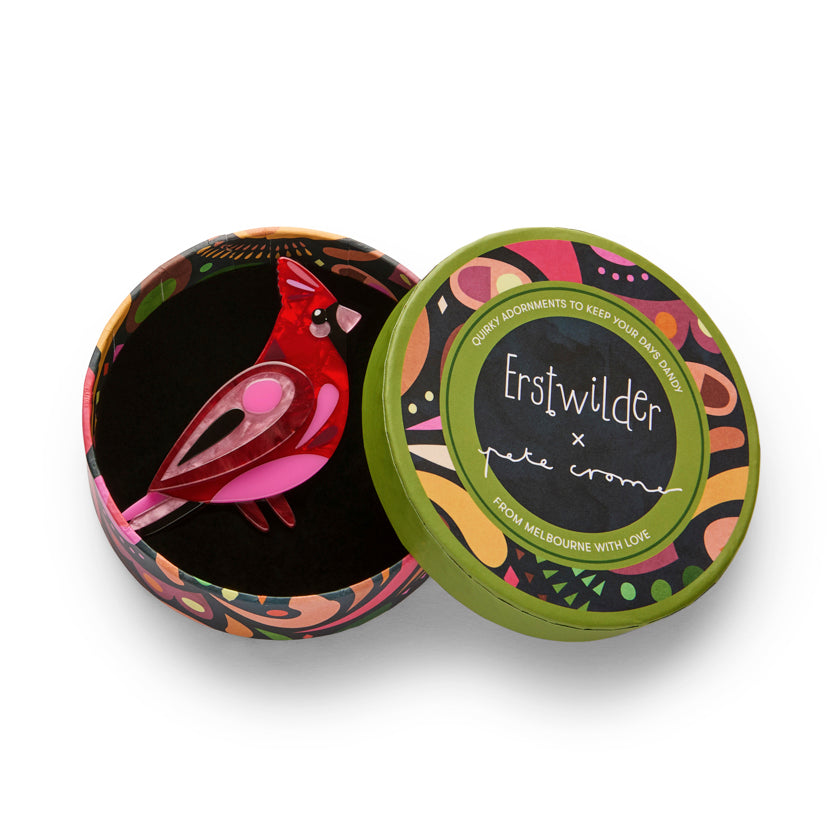 Erstwilder x Pete Cromer The Notable Northern Cardinal Brooch ~North America Collection~