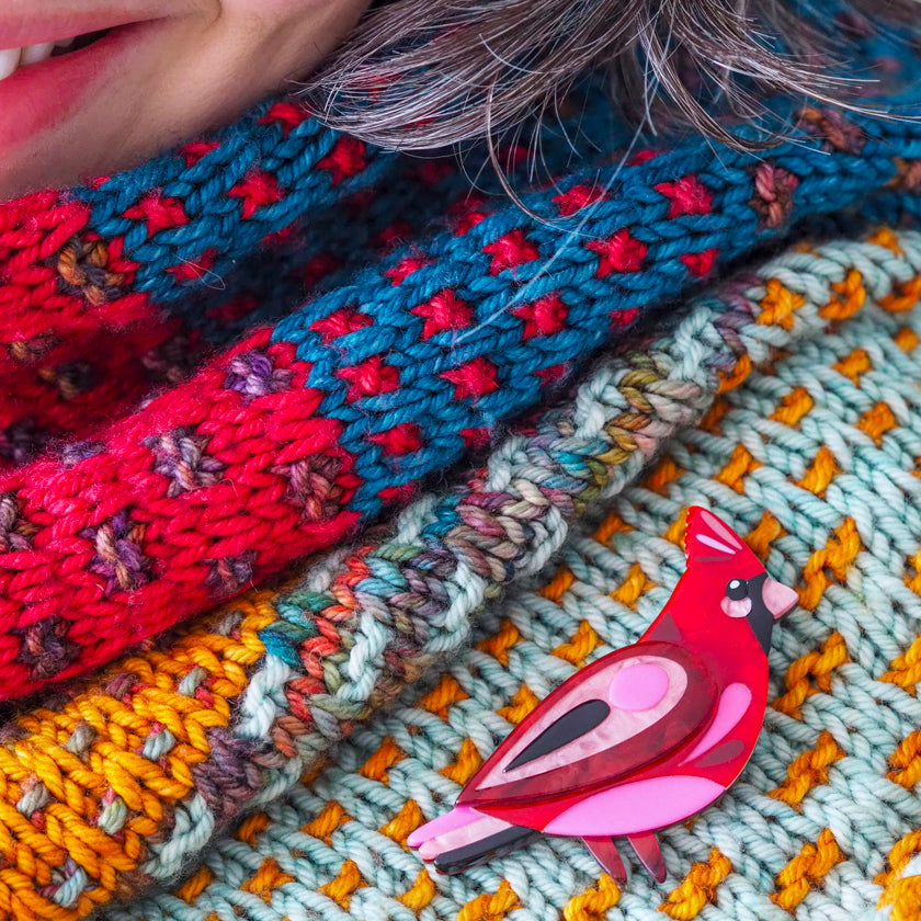 Erstwilder x Pete Cromer The Notable Northern Cardinal Brooch ~North America Collection~