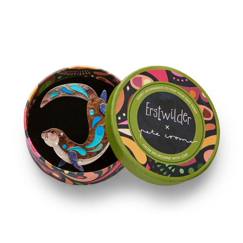 Erstwilder x Pete Cromer The Outgoing Otter Brooch ~North America Collection~