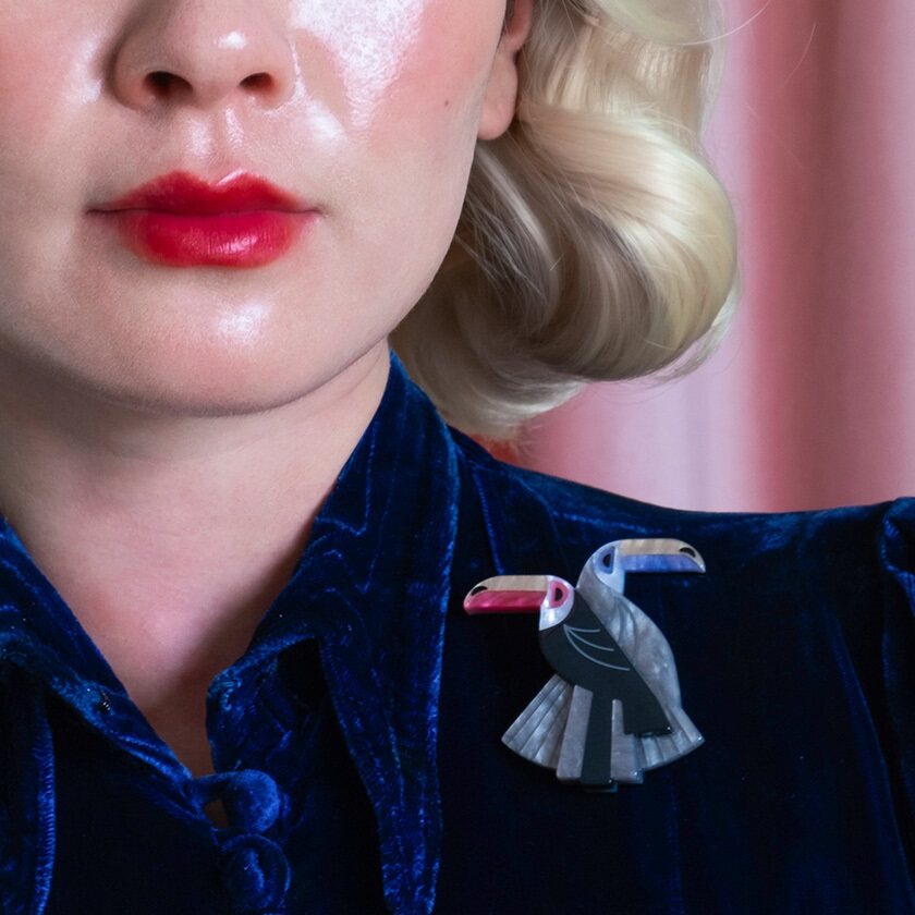 Erstwilder "Toucan Tango" Bird Brooch with Gift Box ~Designed in Melbourne~