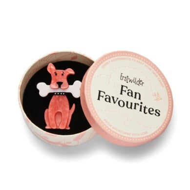 Erstwilder "Tuffy's Puppy Treat" Brooch with Gift Box ~Designed in Melbourne~