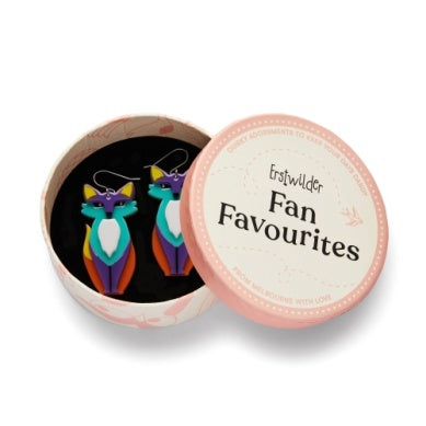 Erstwilder "Varuka Fox" Drop Pierced Earrings with Gift Box