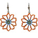 Anne Koplik Tangerine Flower Art Nouveau-Style Leverback Earrings - Belle Fleur Boutique