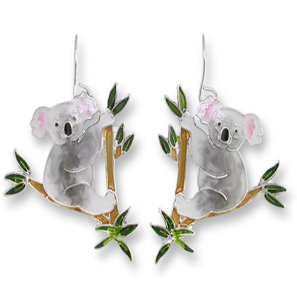 Zarah Zarlite Australian Koala Bear Pierced Earrings - Belle Fleur Boutique