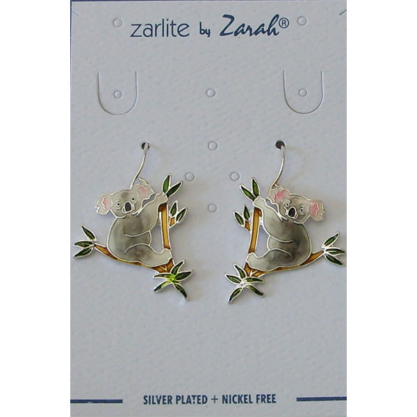 Zarah Zarlite Australian Koala Bear Pierced Earrings - Belle Fleur Boutique