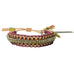 Rose Gonzales "Vanessa" Boheme Collection Woven Bracelet in Burgundy & Peach - Belle Fleur Boutique