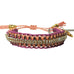 Rose Gonzales "Vanessa" Boheme Collection Woven Bracelet in Burgundy & Peach - Belle Fleur Boutique