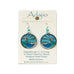 Adajio Caribbean Blues Disc with Sunrise Overlay Pierced Earrings ~Made in Colorado~ - Belle Fleur Boutique