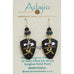 Adajio Chinese Tranquility Symbol Overlay Black Pierced Earrings - Belle Fleur Boutique