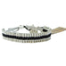 Rose Gonzales "Tori" Classic Collection Woven Bracelet in Silver, Black, & White - Belle Fleur Boutique