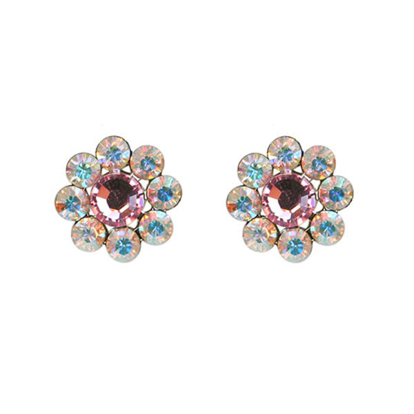 Tarina Tarantino Classic Flower Post Earrings (Pinkie Puff) - Belle Fleur Boutique