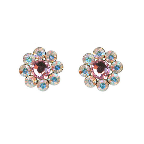 Tarina Tarantino Classic Flower Post Earrings (Pinkie Puff) - Belle Fleur Boutique