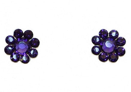 Tarina Tarantino Classic Flower Post Earrings (Purple Haze) - Belle Fleur Boutique