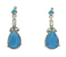 Sweet Romance Pacific Blue Crystal Pear-Shaped Pierced Earrings - Belle Fleur Boutique