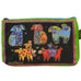 Laurel Burch Dog Tales Canvas Cosmetic Bag Pouch Black & Multi-Colors - Belle Fleur Boutique