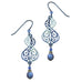 Adajio Dusty Sapphire Blue Filigree Helix Pierced Earrings - Belle Fleur Boutique