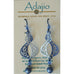 Adajio Dusty Sapphire Blue Filigree Helix Pierced Earrings - Belle Fleur Boutique