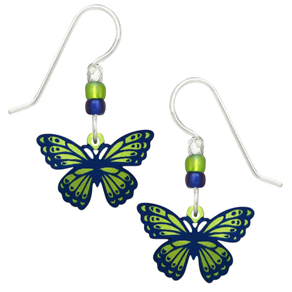 Sienna Sky Fantasy Butterfly Blue & Green Pierced Earrings ~Made in Colorado~ - Belle Fleur Boutique