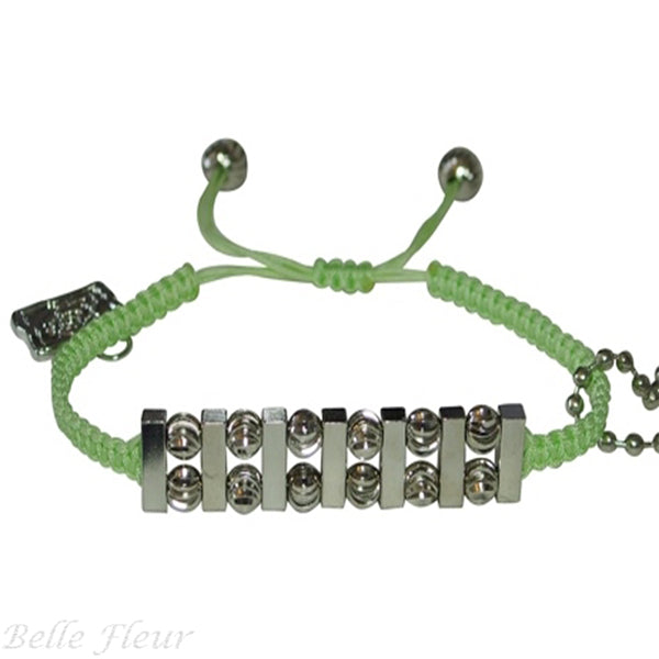 Rose Gonzales "Nadia" Fresh Collection Woven Bracelet in Pastel Green - Belle Fleur Boutique