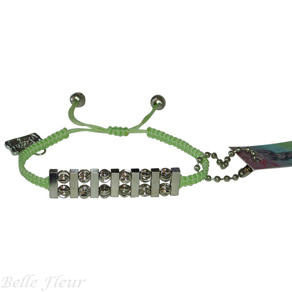 Rose Gonzales "Nadia" Fresh Collection Woven Bracelet in Pastel Green - Belle Fleur Boutique