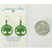 Sienna Sky Green Tree of Life Pierced Earrings - Belle Fleur Boutique