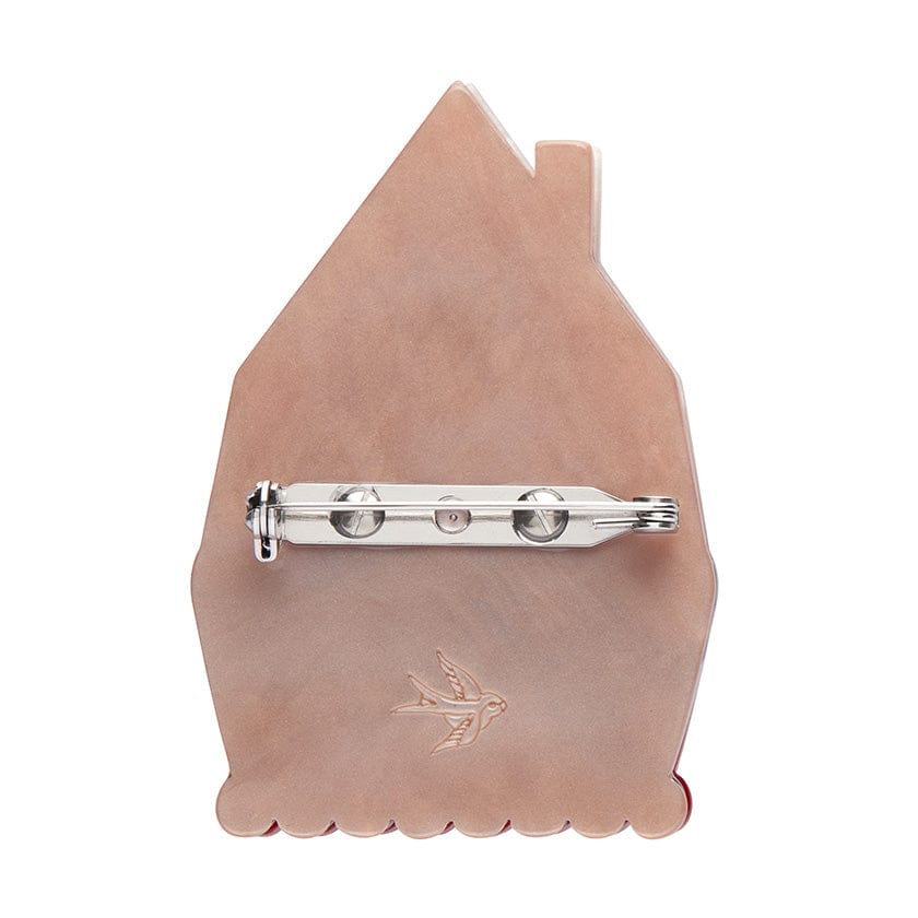 Erstwilder "Holiday Home" Gingerbread House Brooch with Gift Box