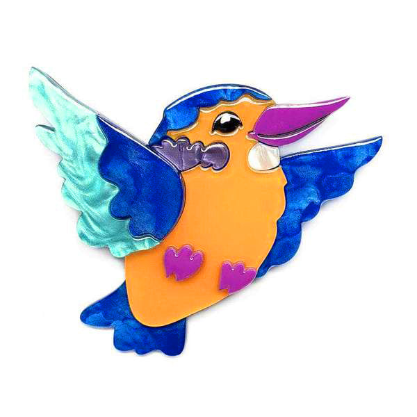 Erstwilder Khary of the Kalahary Kingfisher Brooch Designed in Melbourne, Australia