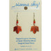 Sienna Sky Maple Leaves Pierced Earrings (Orange & Rust) - Belle Fleur Boutique