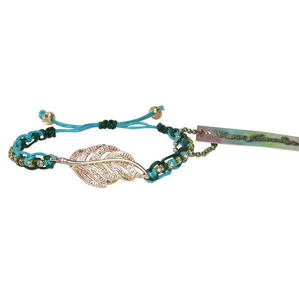 Rose Gonzales "Trina" Mermaid Collection Woven Boho Bracelet Turquoise & Green - Belle Fleur Boutique