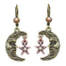 Kirks Folly Moon Shadow & Star Leverback Earrings (Brasstone) - Belle Fleur Boutique