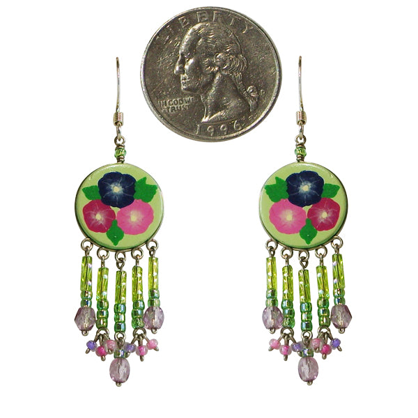 Wanderlust Morning Glory Flower Pierced Earrings ~Handmade in Peru~ - Belle Fleur Boutique