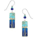 Adajio Mountain & Cloud Scene Overlay Blue Column Pierced Earrings - Belle Fleur Boutique