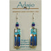 Adajio Mountain & Cloud Scene Overlay Blue Column Pierced Earrings - Belle Fleur Boutique