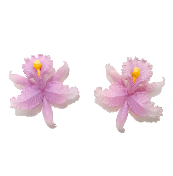 Tarina Tarantino Dream Garden Orchid Post Earrings in Lavender - Belle Fleur Boutique