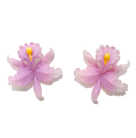 Tarina Tarantino Dream Garden Orchid Post Earrings in Lavender - Belle Fleur Boutique