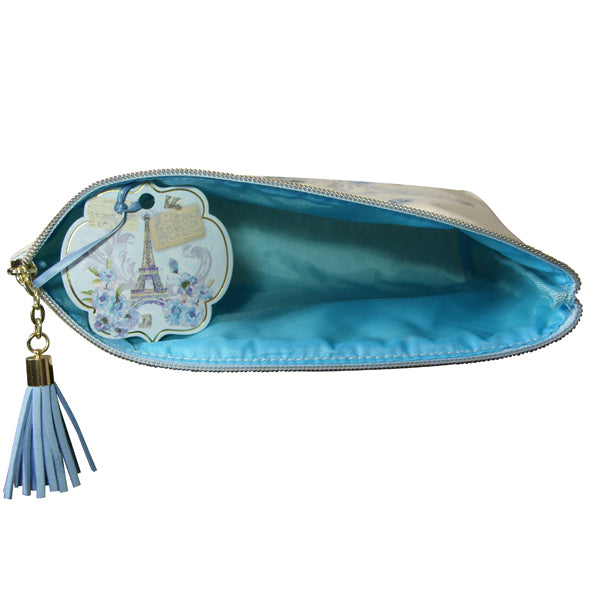 Punch Studio Paris Sparkle Eiffel Tower Canvas Bag Accessory Pouch - Belle Fleur Boutique