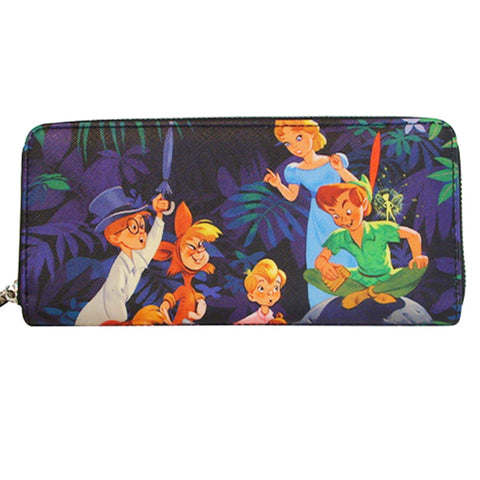 Loungefly Disney Peter Pan, Wendy, & Tinkerbell Zip Around Wallet - Belle Fleur Boutique