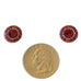 Anne Koplik Ruby Siam Swarovski Crystal Stud Earrings - Belle Fleur Boutique