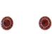 Anne Koplik Ruby Siam Swarovski Crystal Stud Earrings - Belle Fleur Boutique