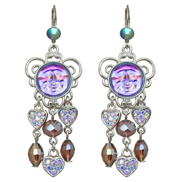 Kirks Folly Seaview Water Moon Lots of Love Leverback Earrings (Silvertone) - Belle Fleur Boutique