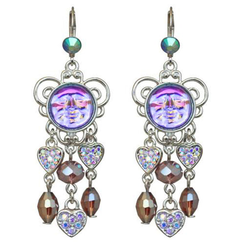 Kirks Folly Seaview Water Moon Lots of Love Leverback Earrings (Silvertone) - Belle Fleur Boutique