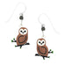 Sienna Sky Snowy Owl on a Branch Pierced Earrings - Belle Fleur Boutique