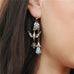 Sweet Romance Spirit Bird Opaline Pierced Earrings - Belle Fleur Boutique